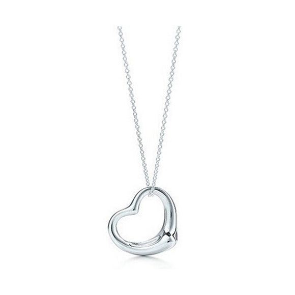 Silver Color Elegant Heart Pendant Necklaces