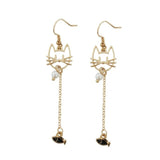 fashion cute geometry line the kitten beautiful earrings