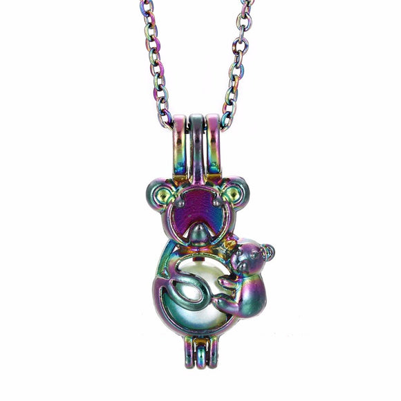 Rainbow Color Koala Necklace