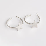 Popular Five-pointed Star Round Stud Earrings