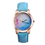 Rainbow Design Leather  Quartz Wrist Watch